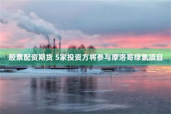 股票配资期货 5家投资方将参与摩洛哥绿氢项目