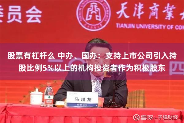 股票有杠杆么 中办、国办：支持上市公司引入持股比例5%以上的机构投资者作为积极股东
