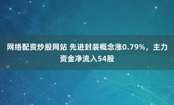 网络配资炒股网站 先进封装概念涨0.79%，主力资金净流入54股