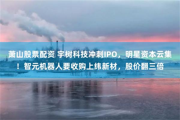 萧山股票配资 宇树科技冲刺IPO，明星资本云集！智元机器人要收购上纬新材，股价翻三倍