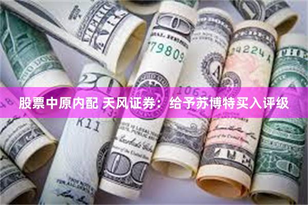 股票中原内配 天风证券：给予苏博特买入评级